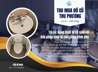 tái sử dụng thiết bị vệ sinh cũ