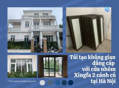 cửa nhôm Xingfa 2 cánh cũ tại Hà Nội