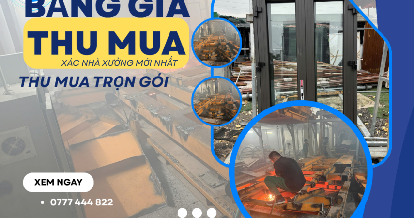 bảng giá thu mua nhà xưởng