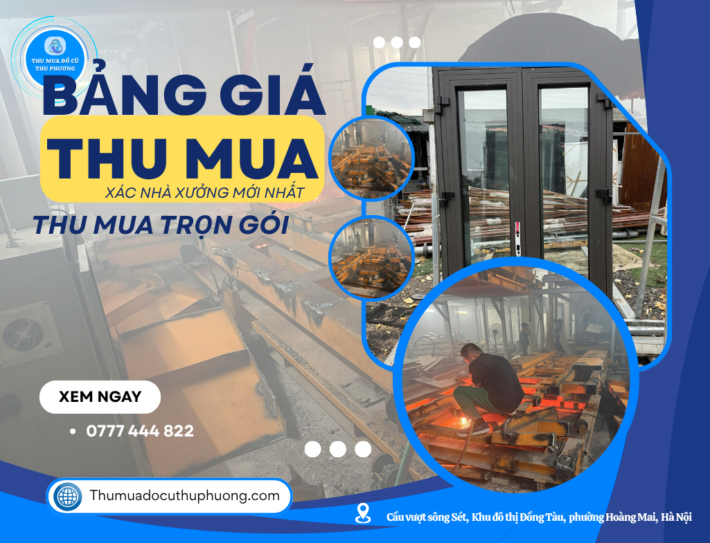 bảng giá thu mua nhà xưởng