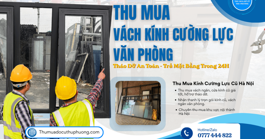 thu mua vách kính cường lực văn phòng